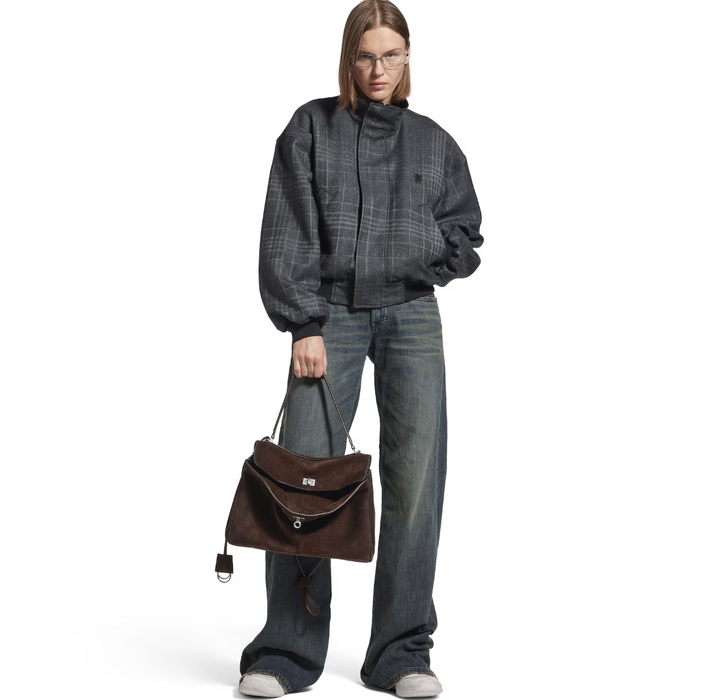 BALENCIAGA - Women's Rodeo Handbag Medium in Light Espresso