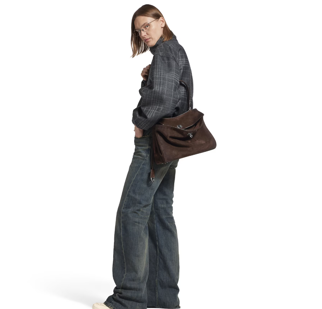 BALENCIAGA - Women's Rodeo Handbag Medium in Light Espresso