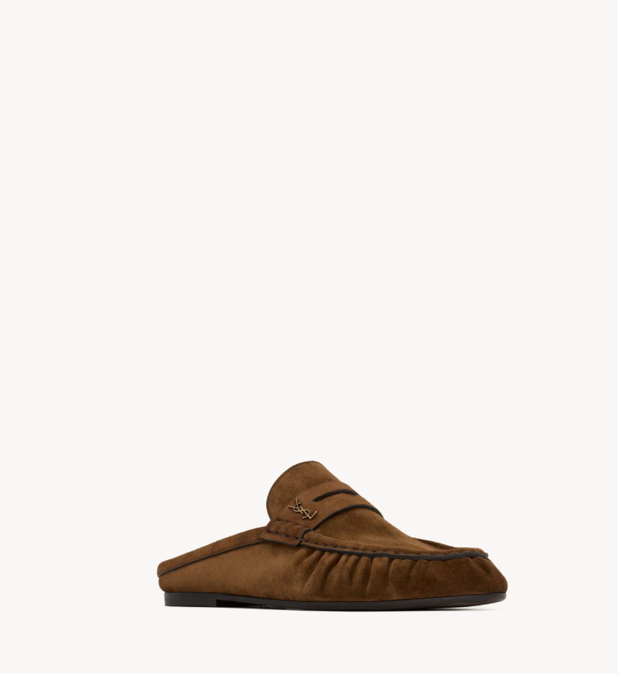 SAINT LAURENT - LE LOAFER mules en suède
