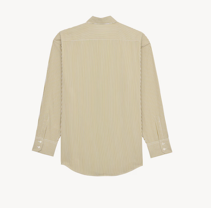 SAINT LAURENT - CASSANDRE chemise en popeline de coton à rayures