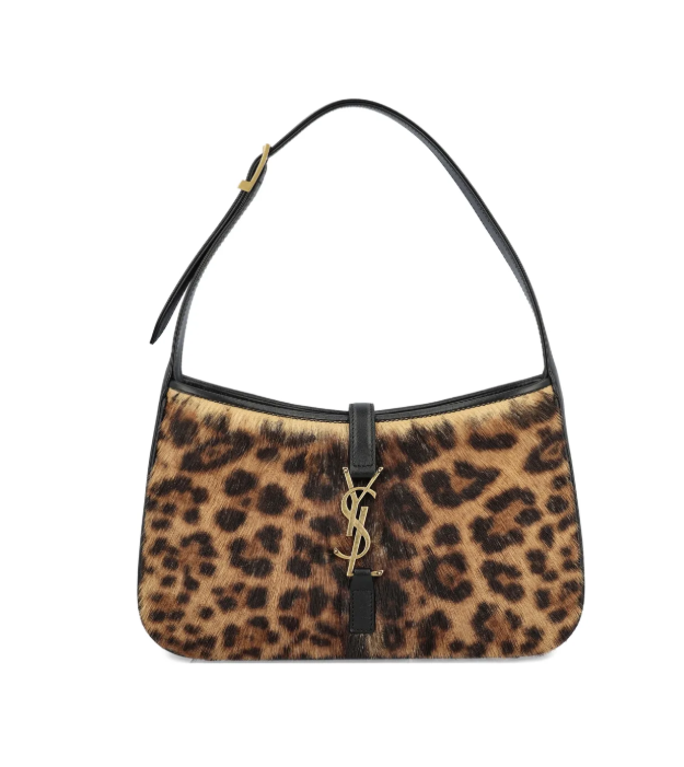 SAINT LAURENT - Le 5 à 7 leopard-print clasp shoulder bag