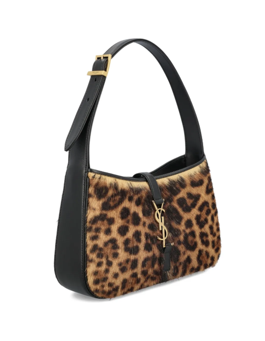 SAINT LAURENT - Le 5 à 7 leopard-print clasp shoulder bag