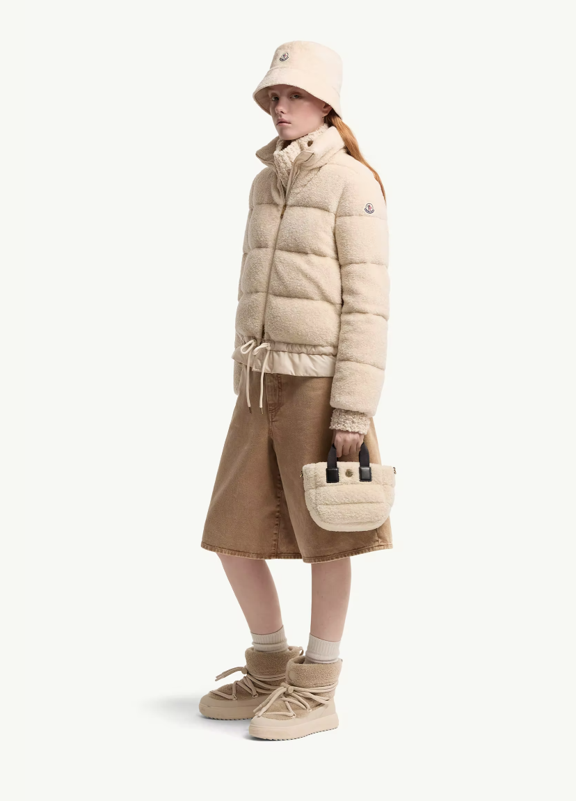 MONCLER - Micro cabas Caradoc en teddy
