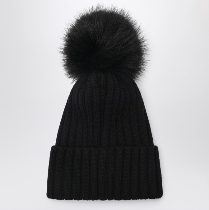 MONCLER - Bonnet en laine avec pompon