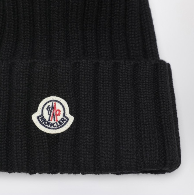 MONCLER - Bonnet en laine avec pompon