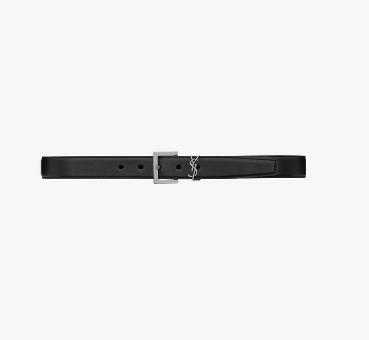 SAINT LAURENT - CASSANDRE CEINTURE en cuir lisse