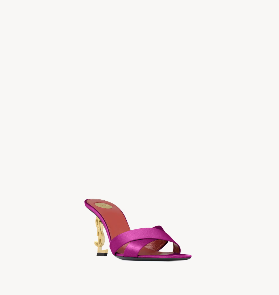 SAINT LAURENT - OPYUM mules en crêpe satin