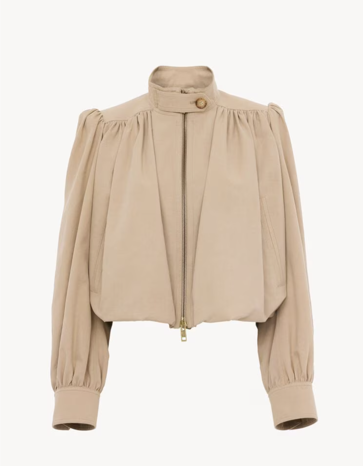 CHLOÉ - Veste boule froncée en toile de coton