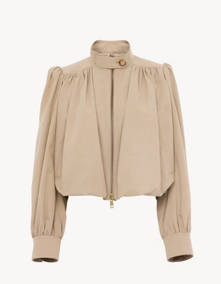 CHLOÉ - Veste boule froncée en toile de coton
