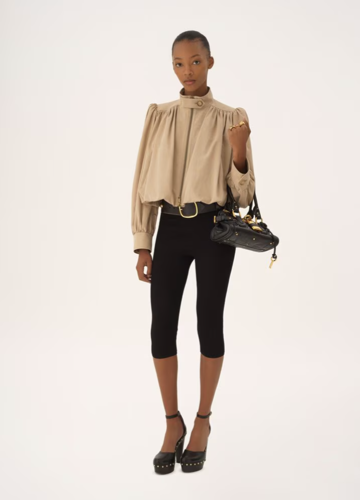 CHLOÉ - Veste boule froncée en toile de coton