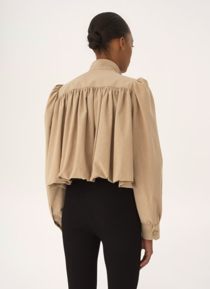 CHLOÉ - Veste boule froncée en toile de coton