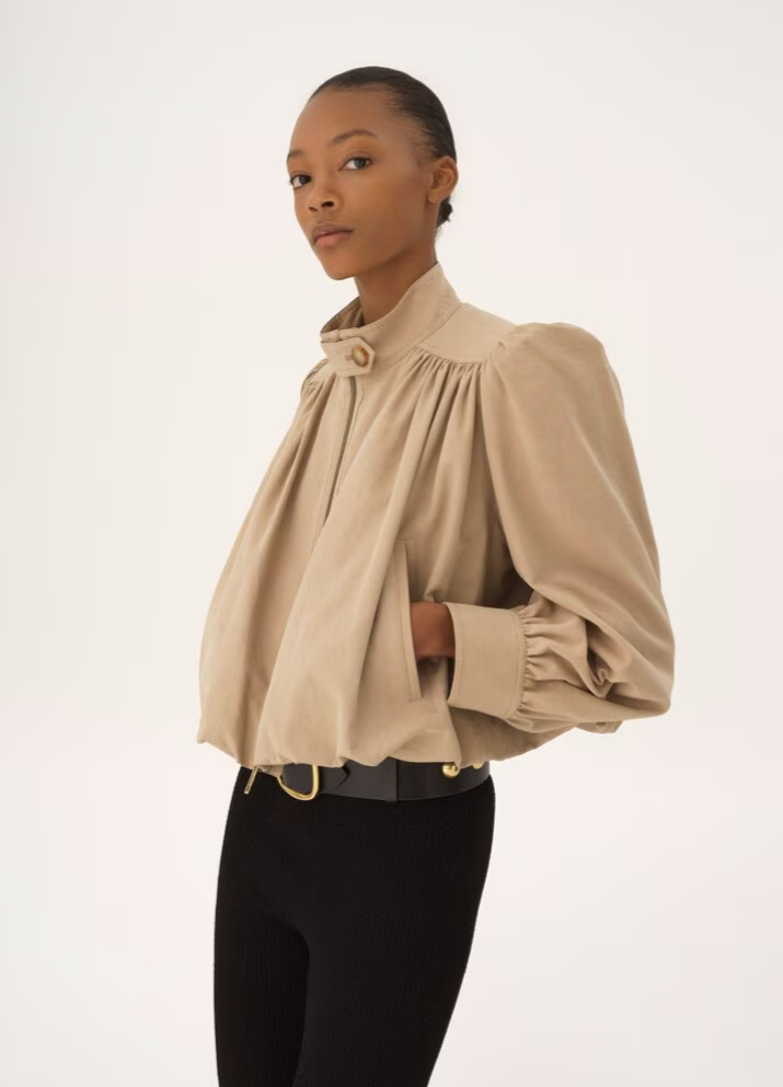 CHLOÉ - Veste boule froncée en toile de coton