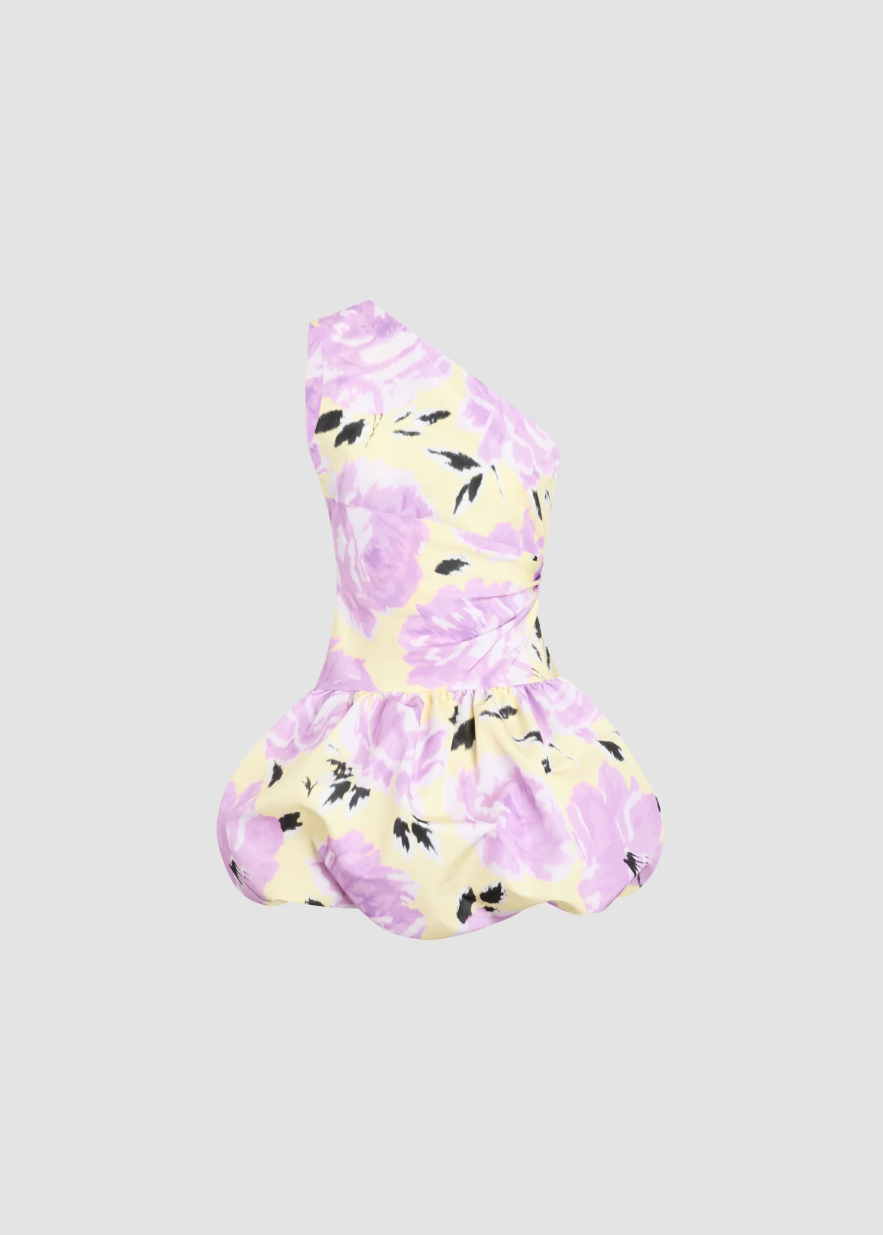 PATOU - Robe mini asymétrique en faille