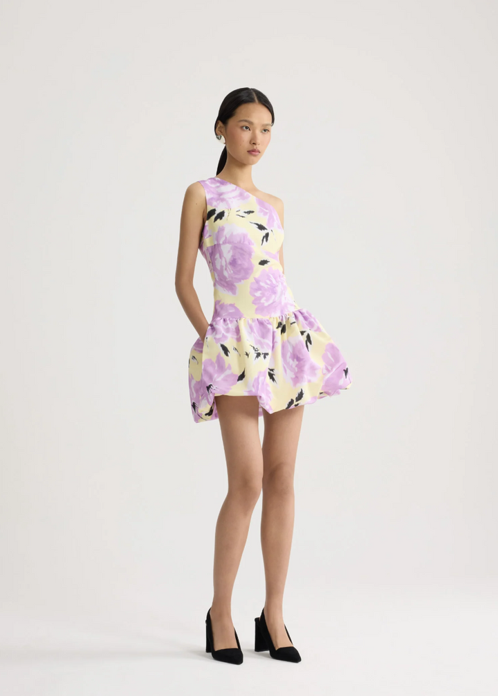 PATOU - Robe mini asymétrique en faille