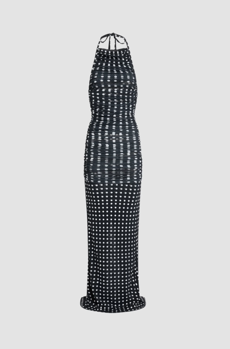 PATOU - Robe Longue Drapée en Nylon