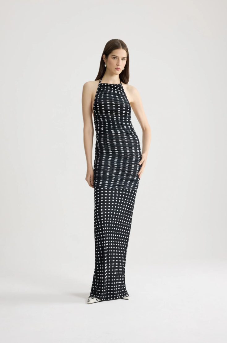 PATOU - Robe Longue Drapée en Nylon