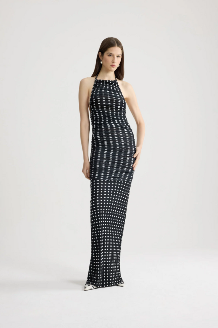 PATOU - Robe Longue Drapée en Nylon