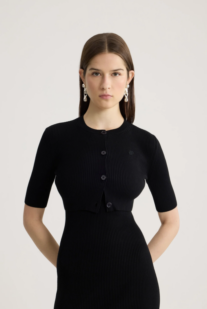 PATOU - Robe longue en coton mélangé éco-responsable, avec détails en faille