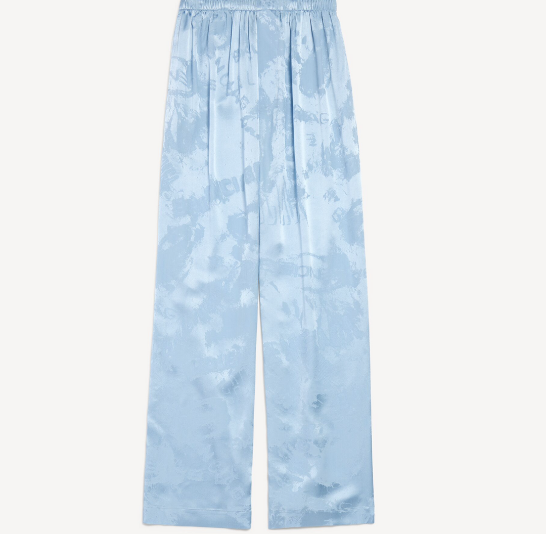 BALENCIAGA - Pantalon Pyjama Washed Crayon Allover pour Femme en Baby Blue