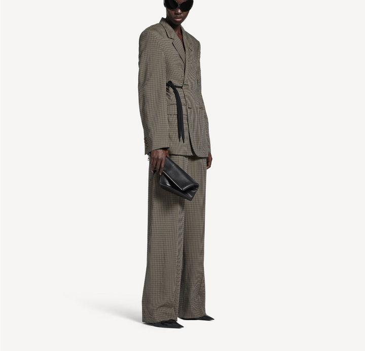 BALENCIAGA - Pantalon Tailleur Large pour Femme en Kaki/marron