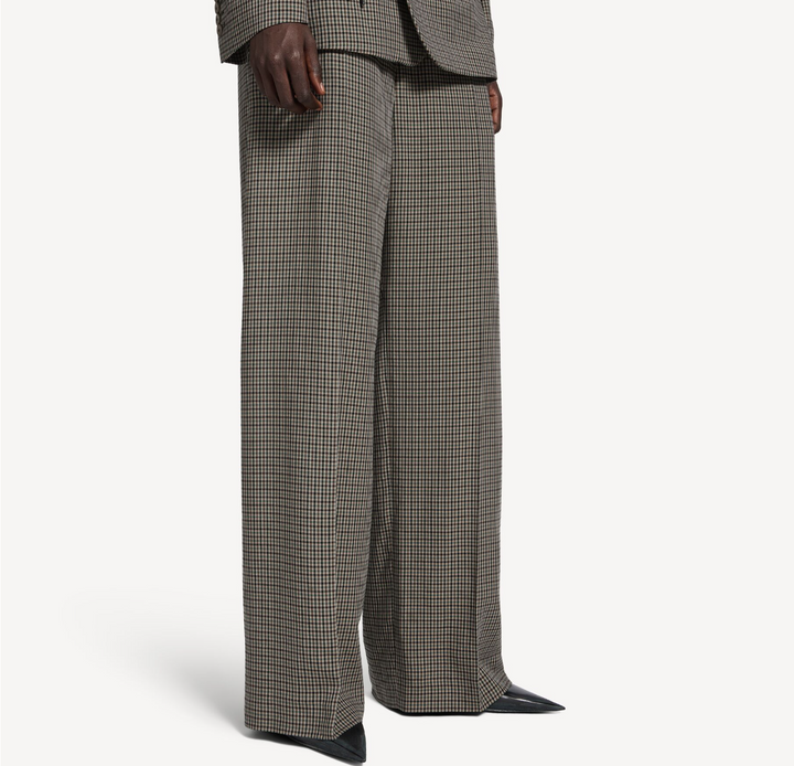 BALENCIAGA - Pantalon Tailleur Large pour Femme en Kaki/marron