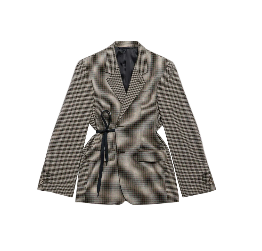 BALENCIAGA - Veste Tailleur Portefeuille pour Femme en Kaki/marron