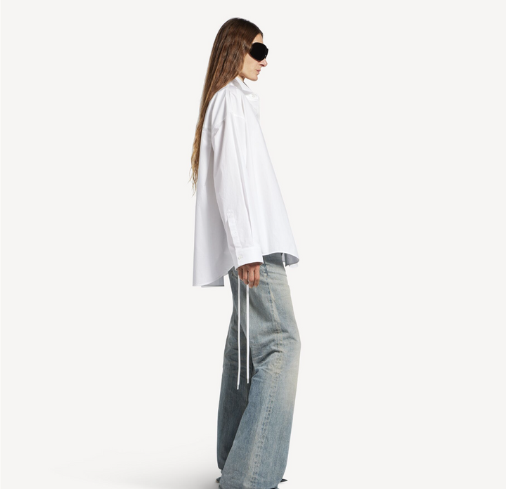 BALENCIAGA - Women's Lace-up Shirt in White