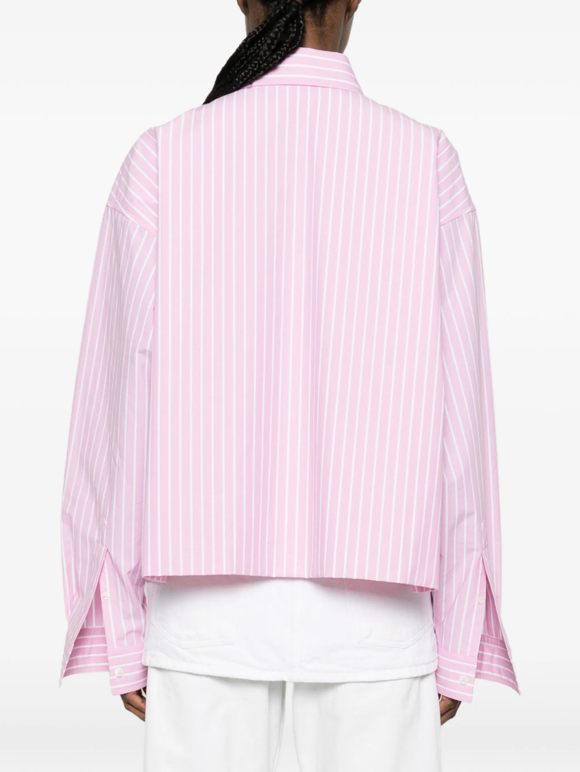 BALENCIAGA - chemise rayée à logo brodé