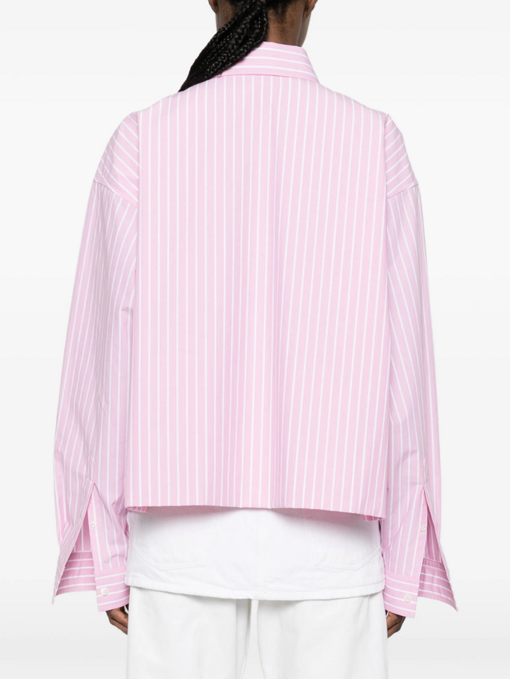 BALENCIAGA - chemise rayée à logo brodé