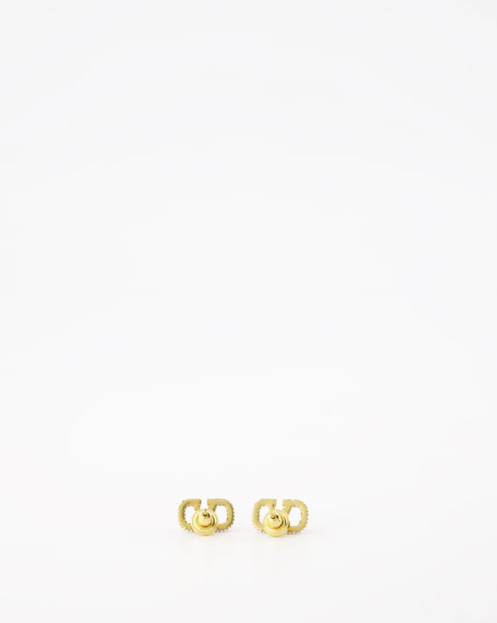 VALENTINO - Boucles d'oreilles Vlogo en cristaux