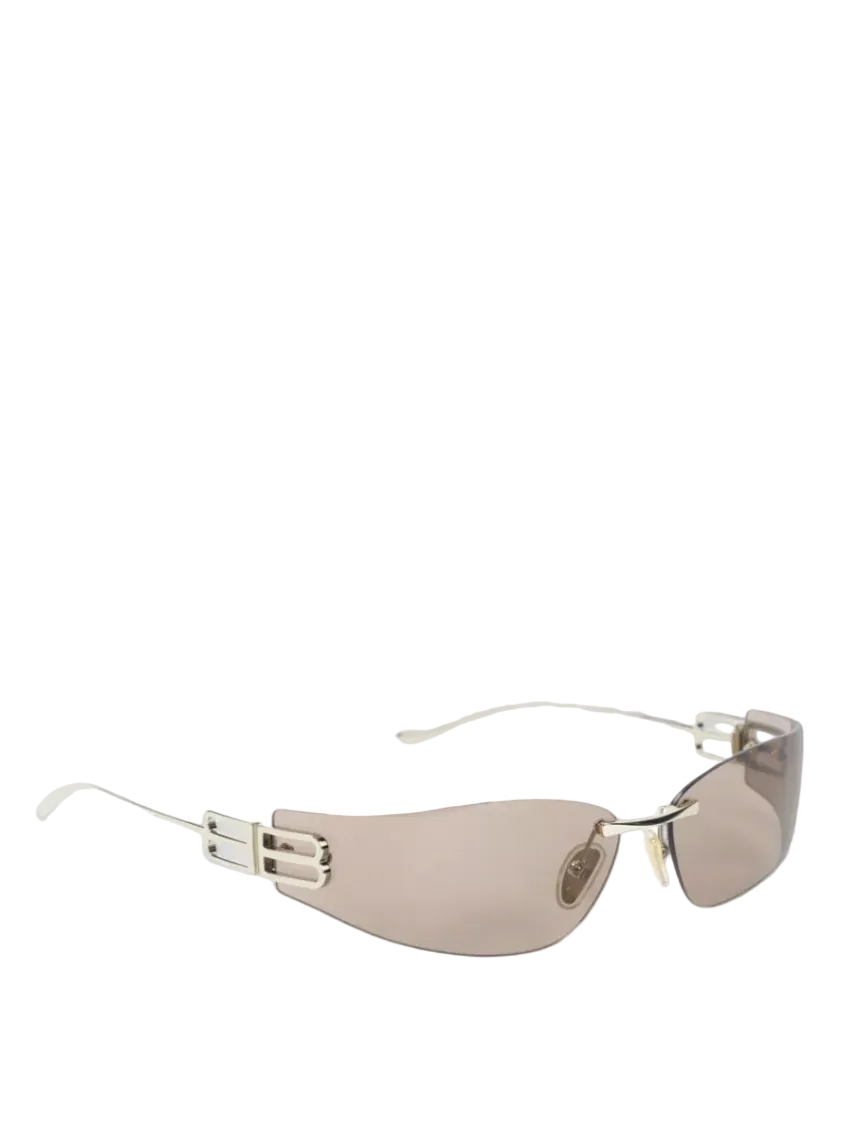 BALENCIAGA - Gossip frame rimless sunglasses gold hardware