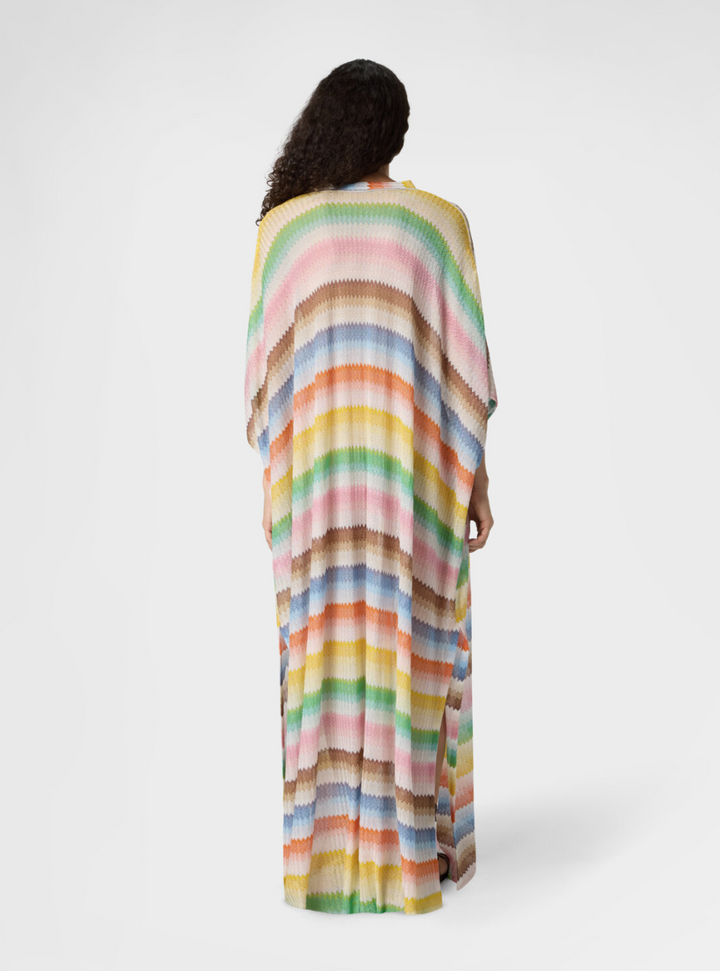 MISSONI - Caftan long de plage à motif zigzag dégradé