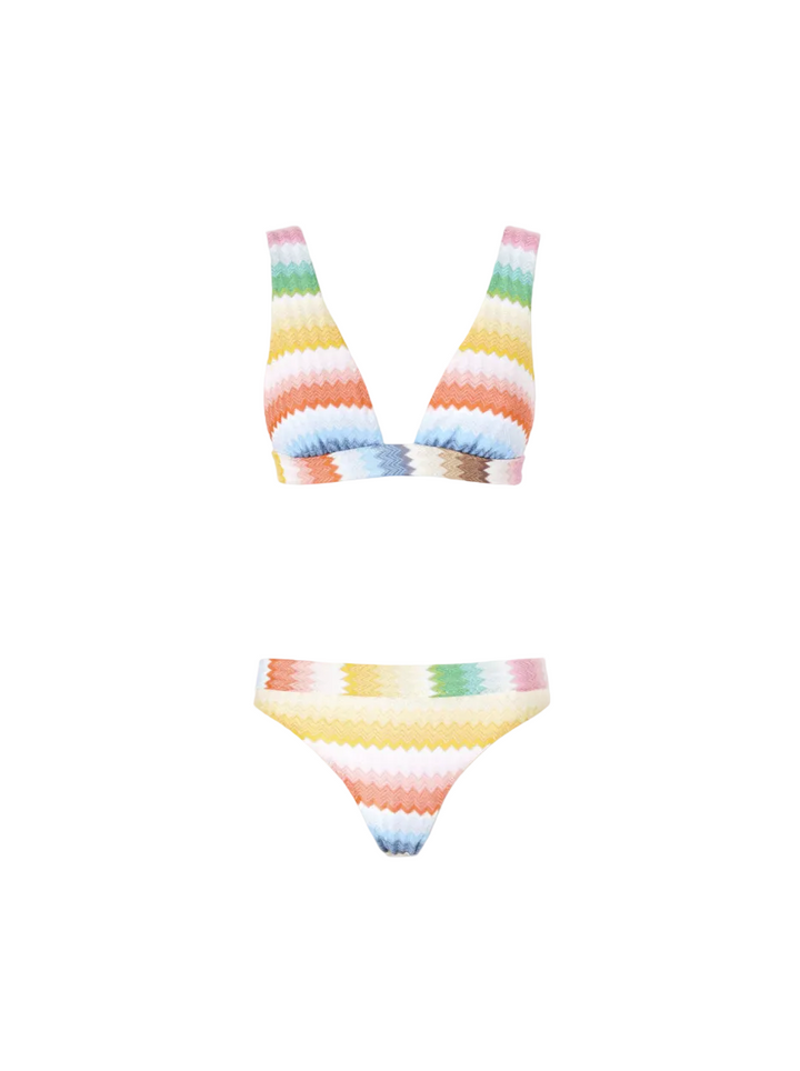 MISSONI - Bikini bralette avec motif zigzag dégradé