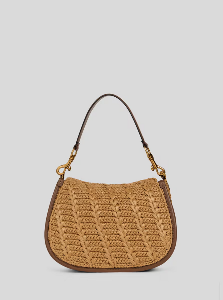ETRO - SAC PONY EN RAPHIA CROCHETÉ MODÈLE MOYEN