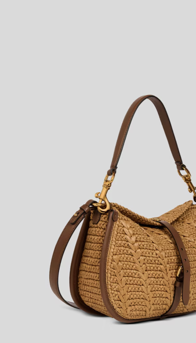 ETRO - SAC PONY EN RAPHIA CROCHETÉ MODÈLE MOYEN