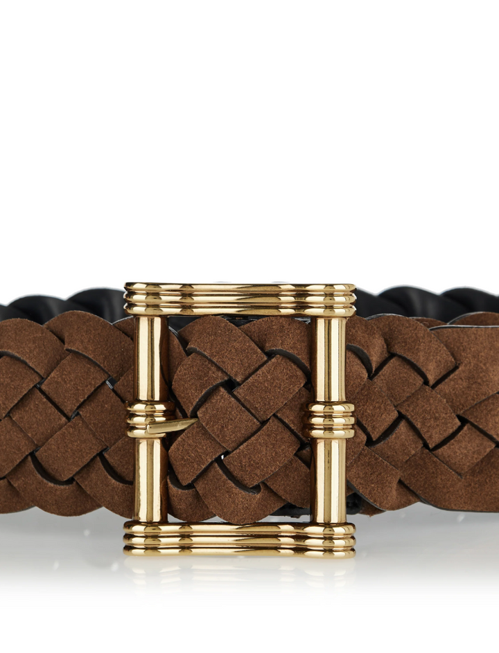 ETRO - CEINTURE TRESSÉE RÉVERSIBLE EN CUIR ET FAÇON DAIM