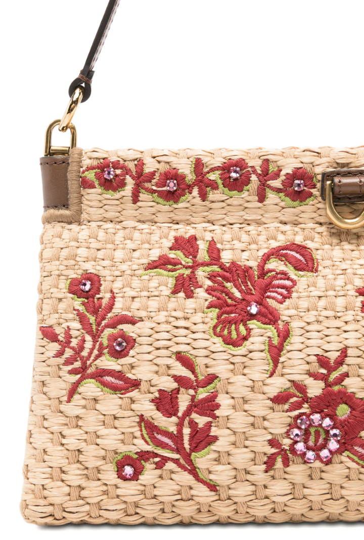 ETRO - pochette à fleurs brodées