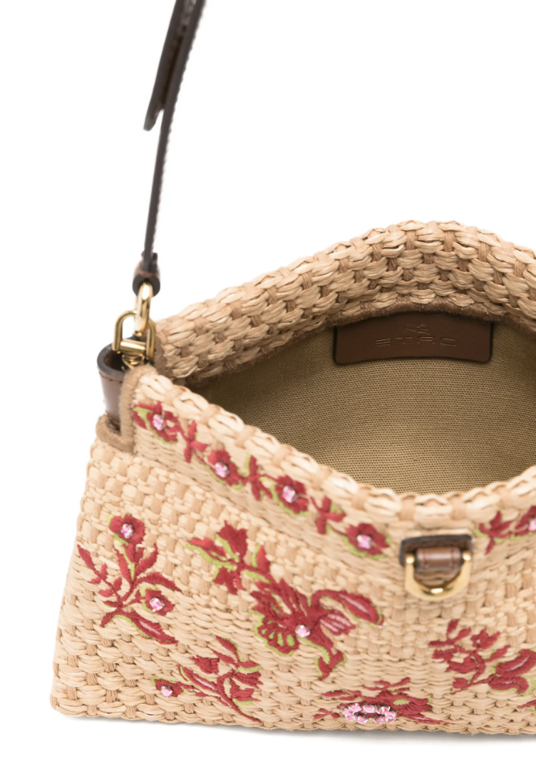 ETRO - pochette à fleurs brodées