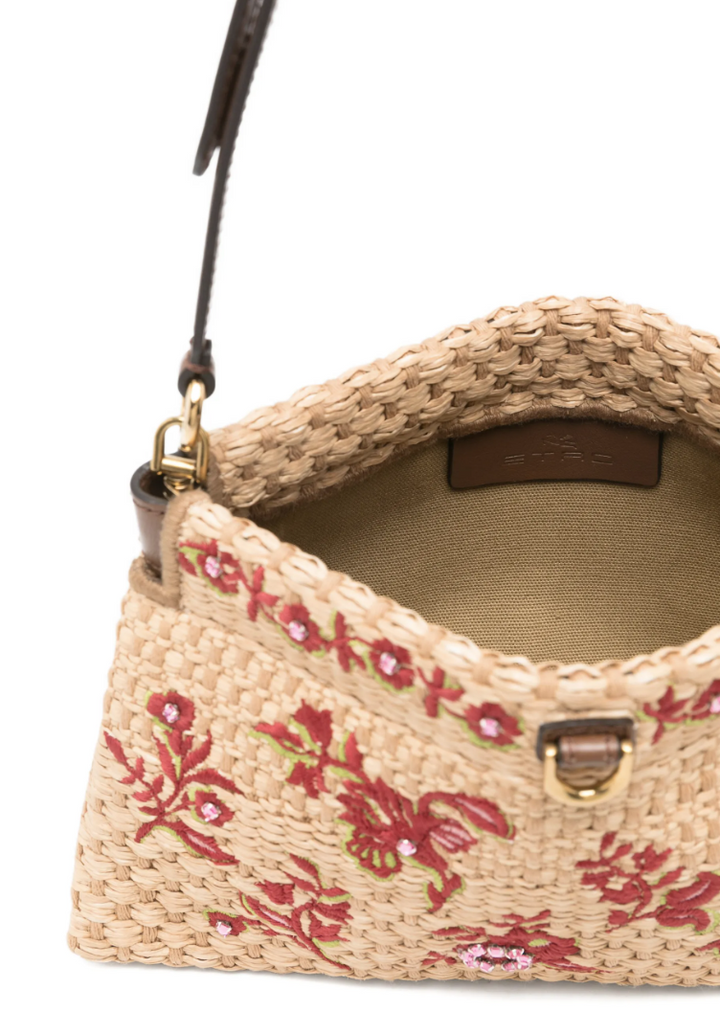 ETRO - pochette à fleurs brodées