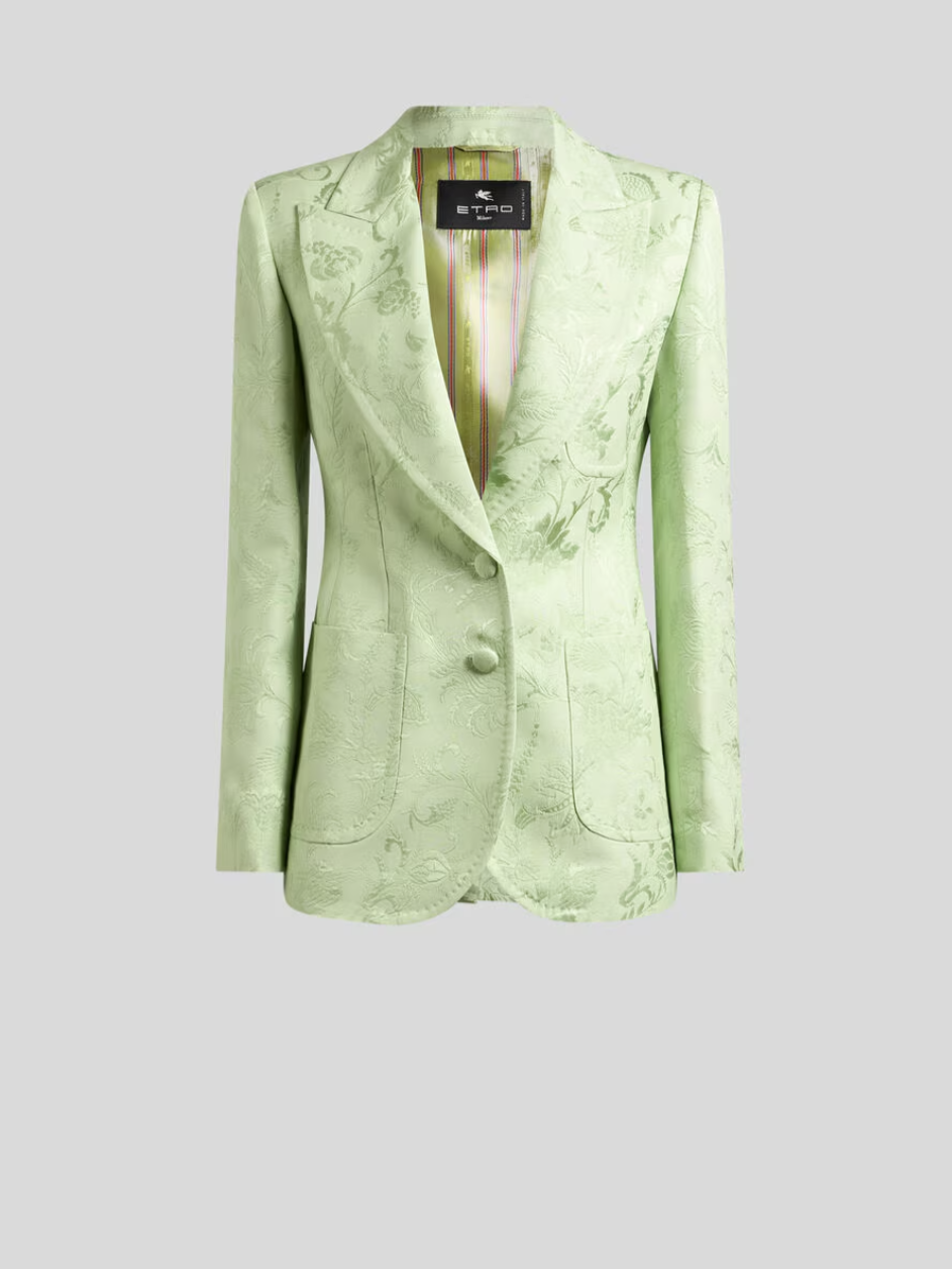 ETRO - VESTE DROITE EN JACQUARD À MOTIF FLORAL