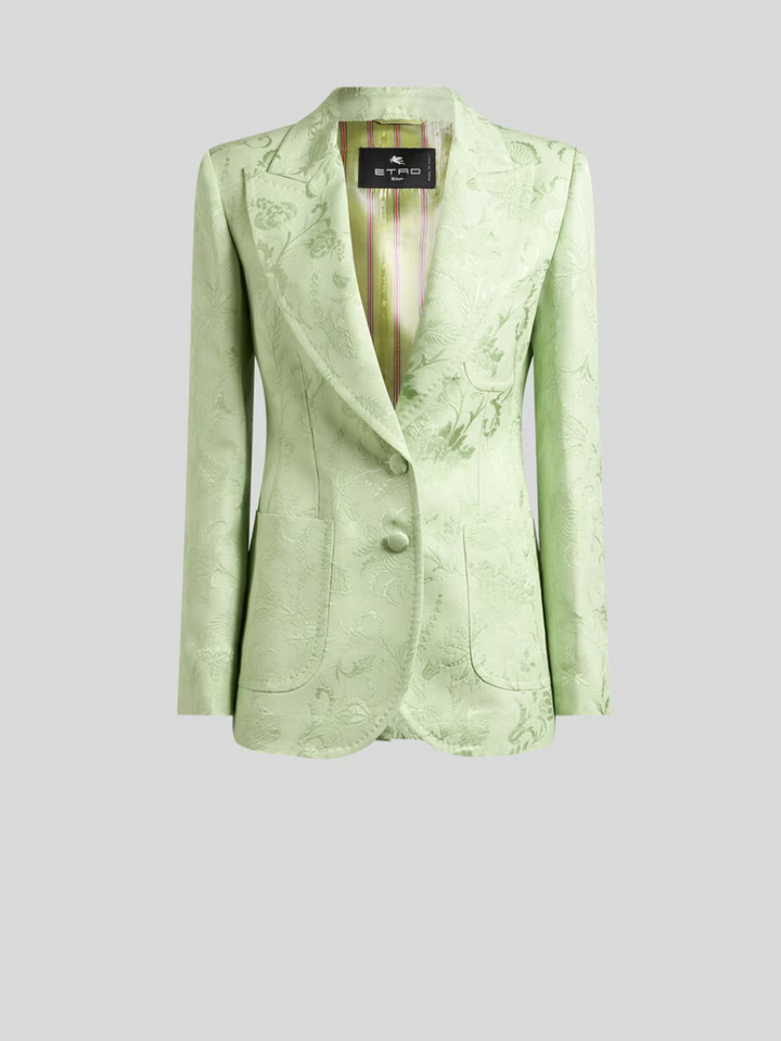 ETRO - VESTE DROITE EN JACQUARD À MOTIF FLORAL
