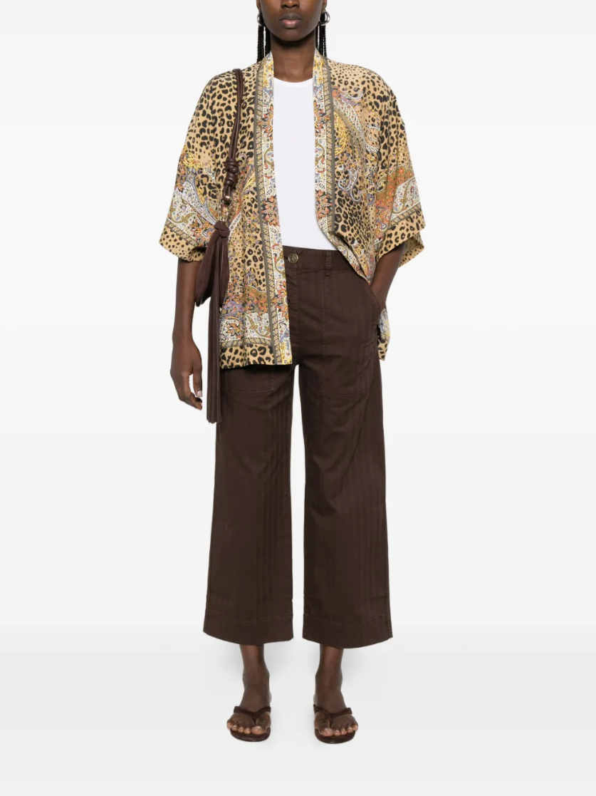 ETRO - veste à motif cachemire et léopard