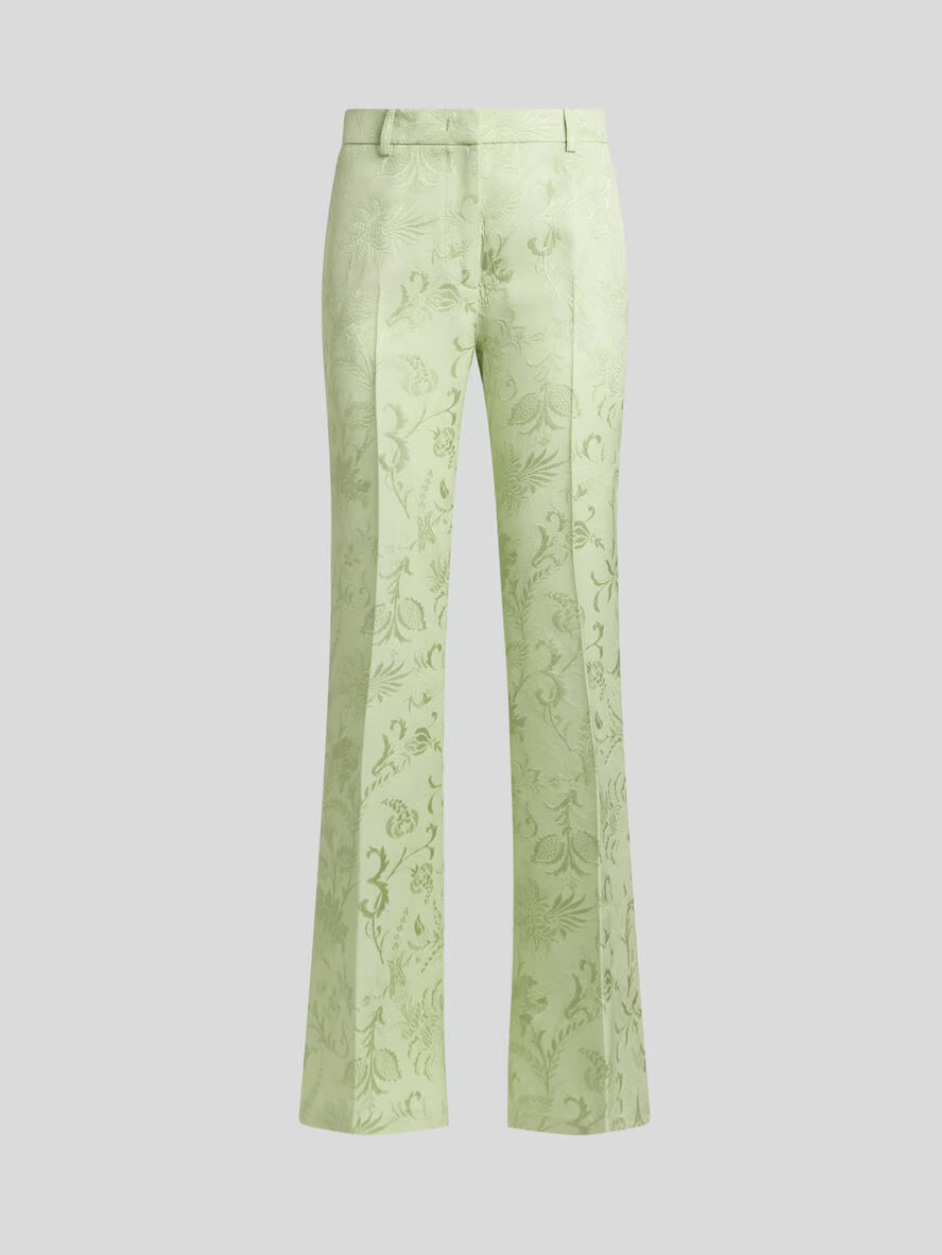 ETRO - PANTALON BOOTCUT EN JACQUARD À MOTIF FLORAL