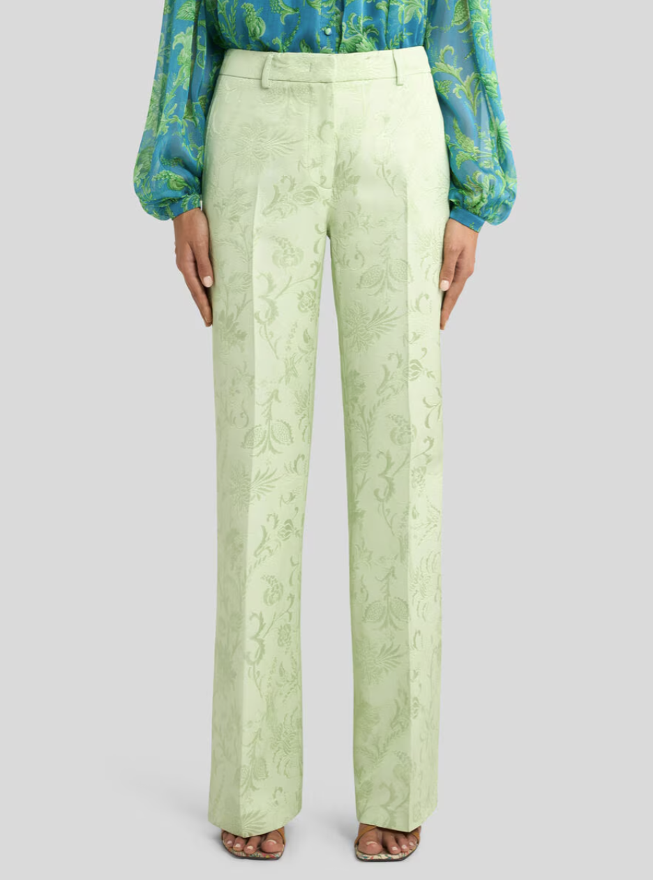 ETRO - PANTALON BOOTCUT EN JACQUARD À MOTIF FLORAL