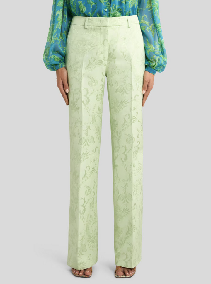 ETRO - PANTALON BOOTCUT EN JACQUARD À MOTIF FLORAL