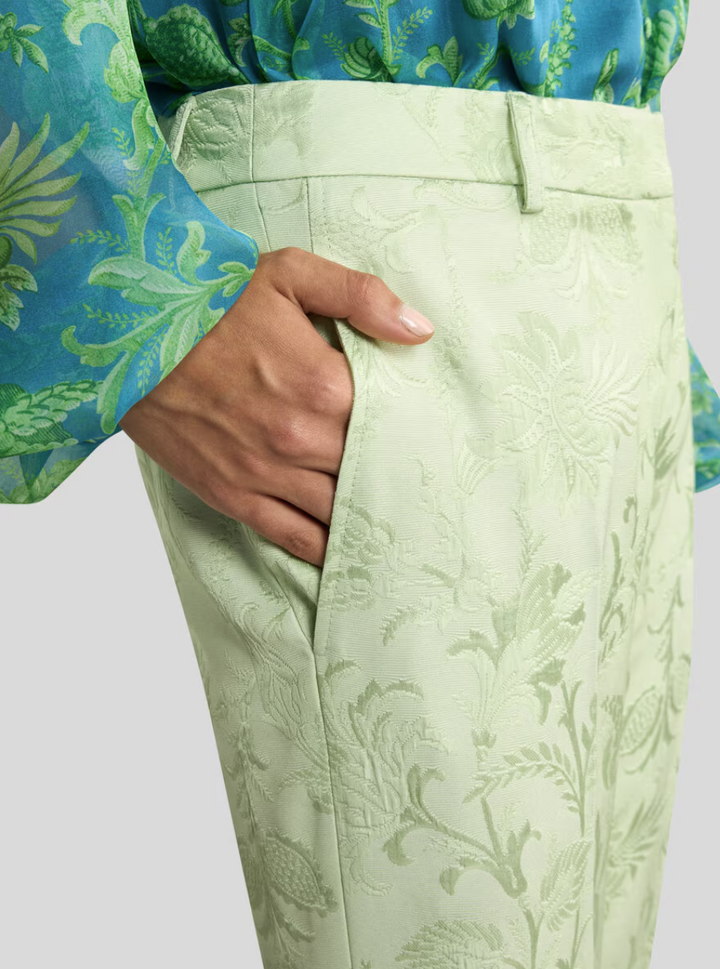 ETRO - PANTALON BOOTCUT EN JACQUARD À MOTIF FLORAL