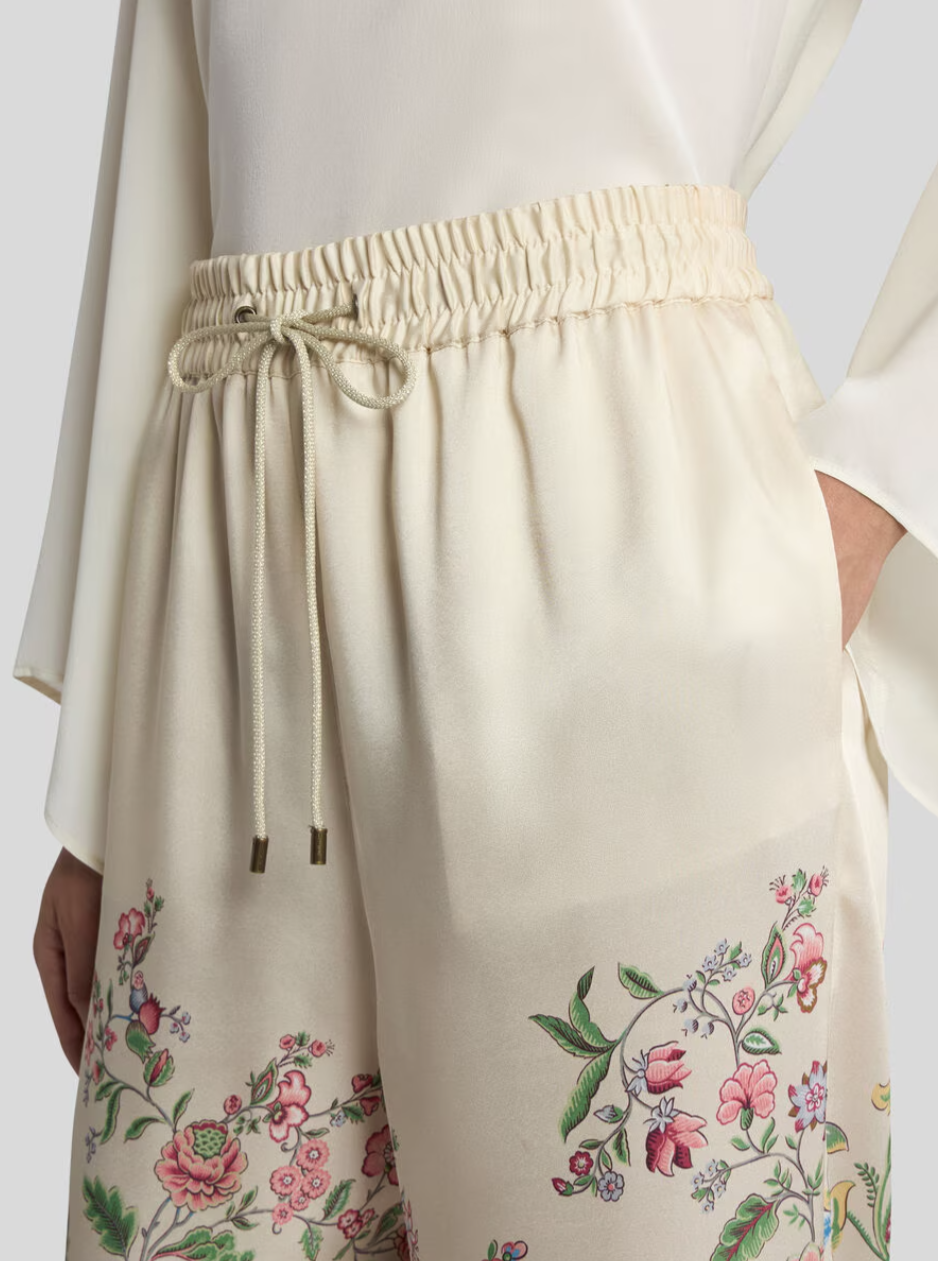 ETRO - PANTALON LARGE À IMPRIMÉ FAUNE ET FLORE PLACÉ