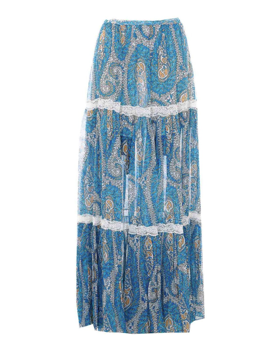 ETRO - Jupe Midi - Bleu