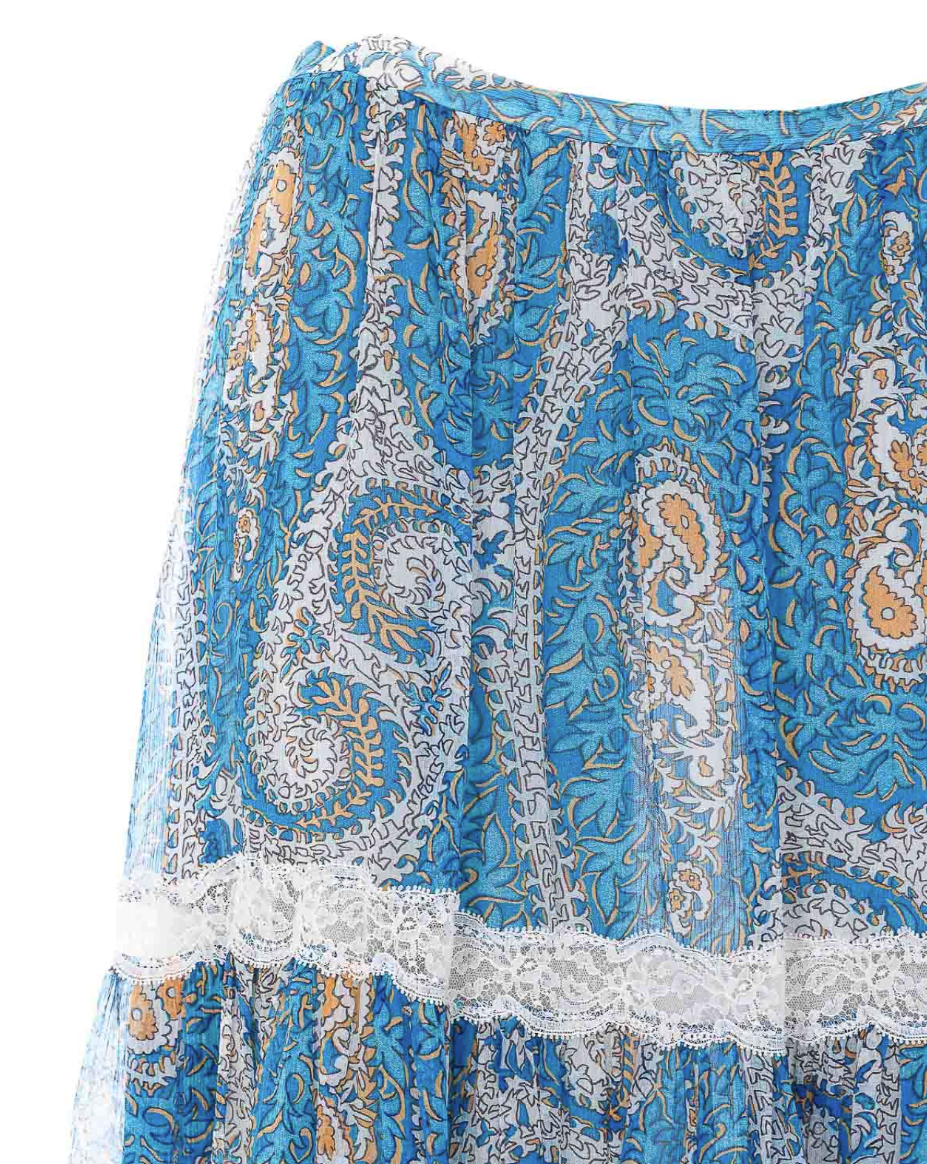 ETRO - Jupe Midi - Bleu