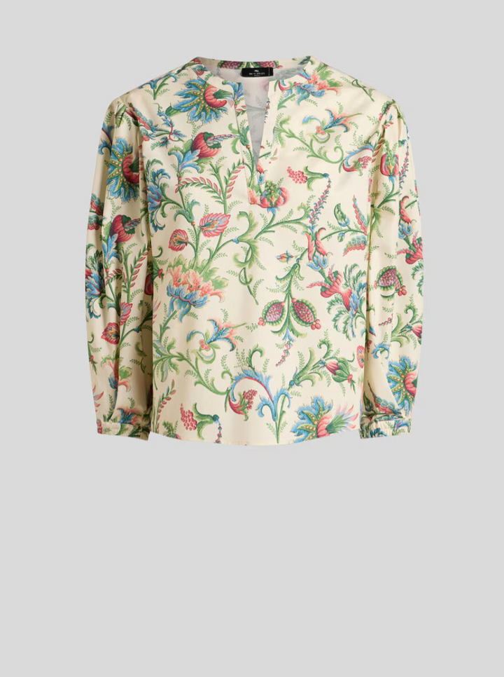 ETRO - BLOUSE EN COTON À MOTIF FLORAL
